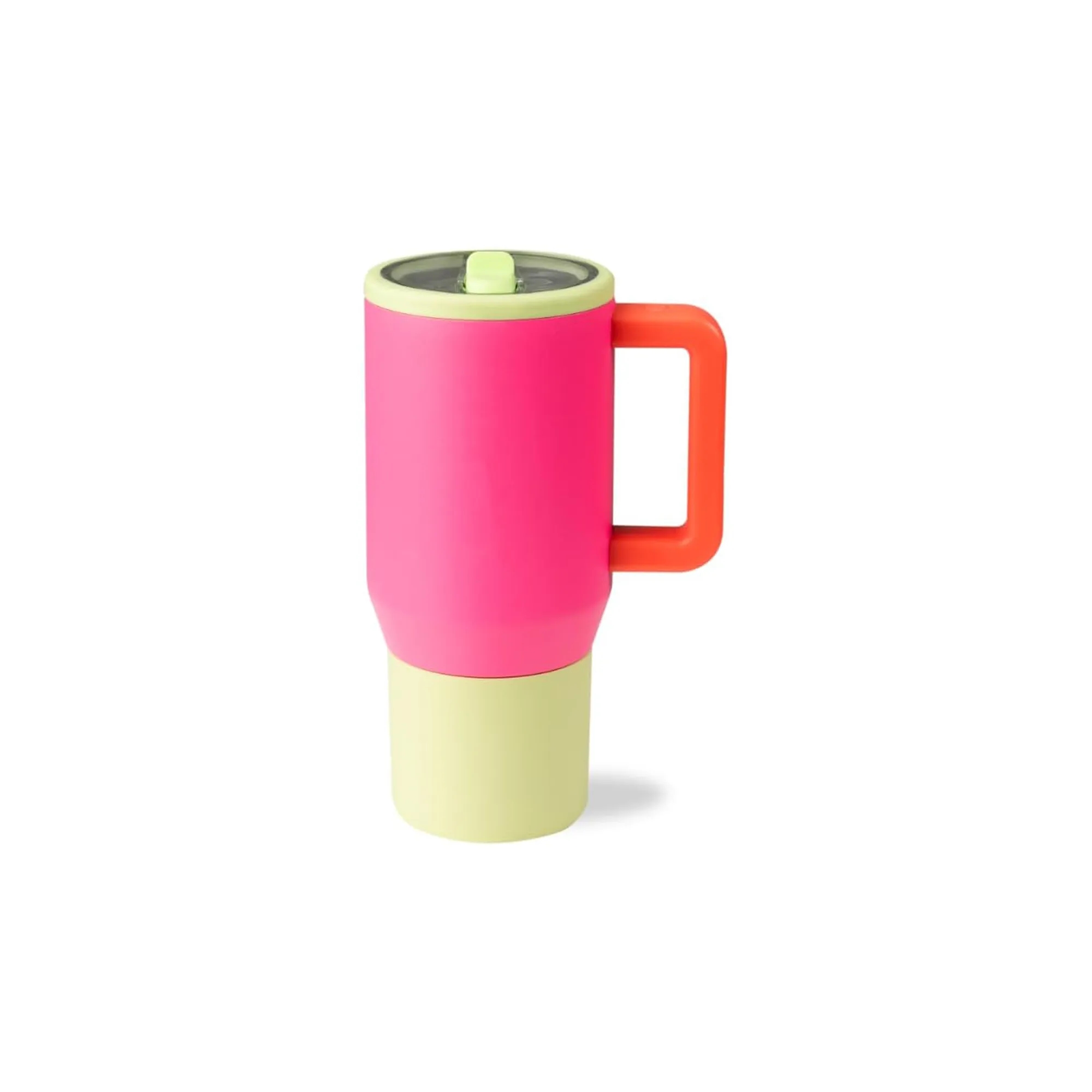 40OZ Double Layer Ice Cup with Foldable Straw Lid 2