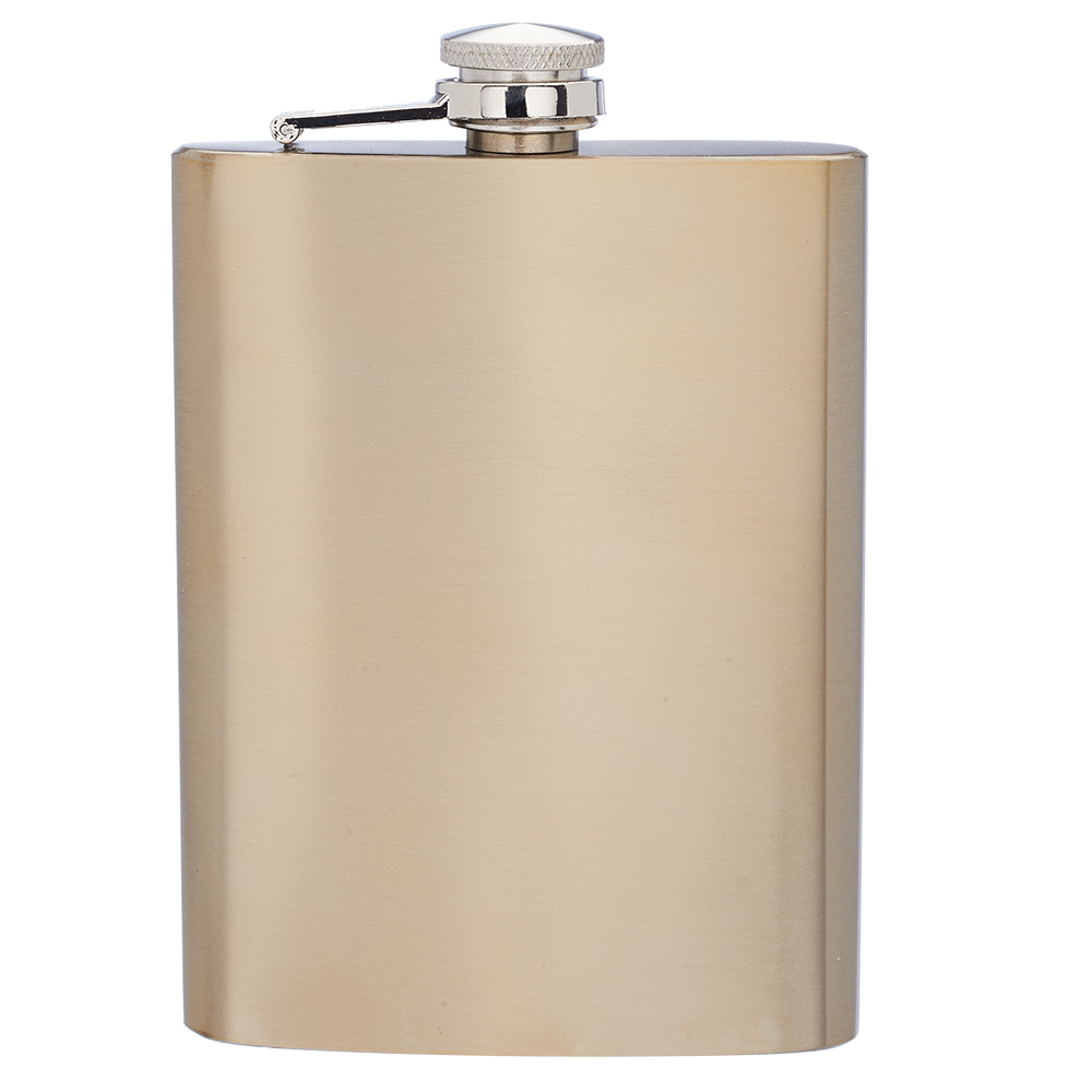 8 oz Verano Stainless Steel Hip Flask, custom water bottle with logo imprint 4