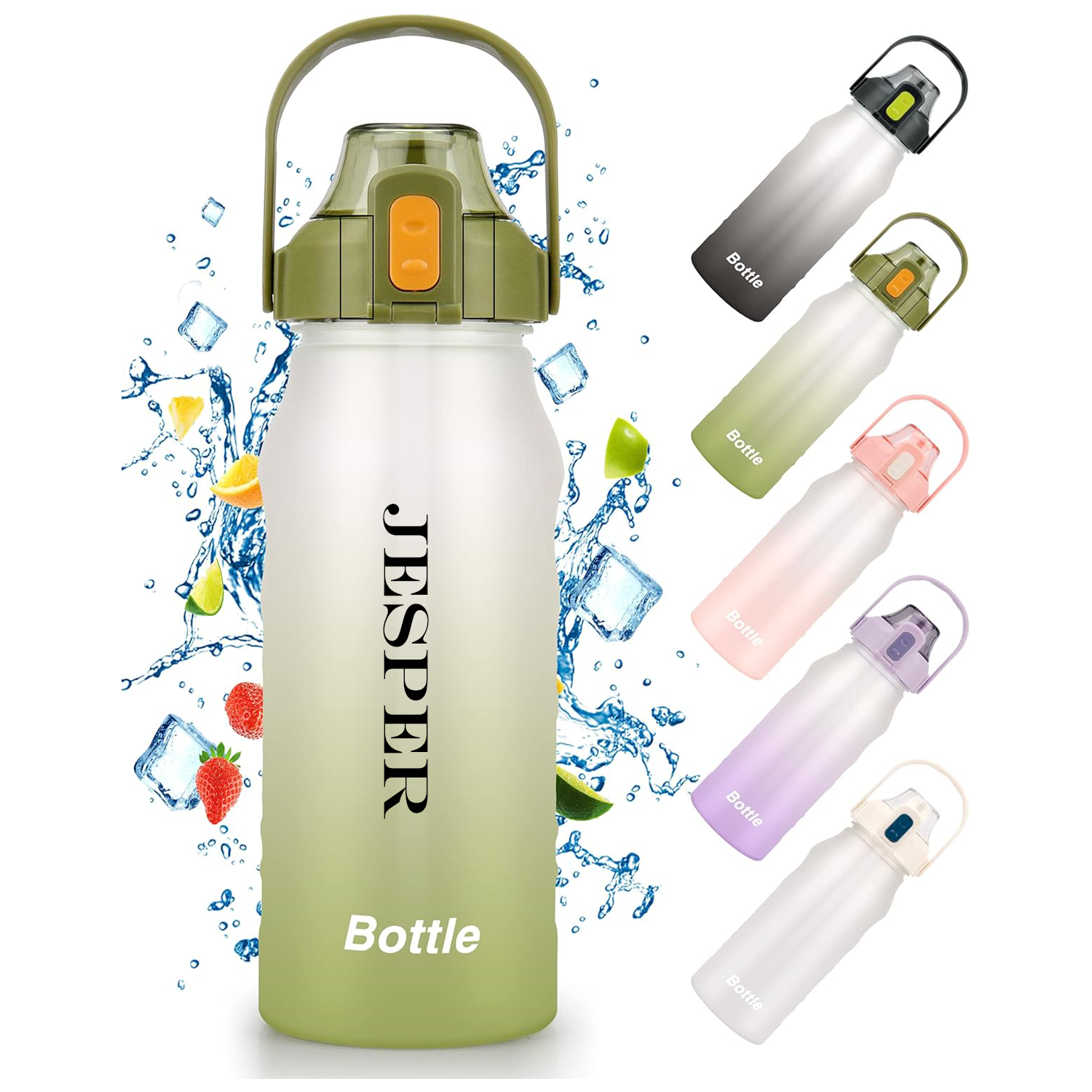 64oz Plastic Half Gallon Time Marker Sports Water Bottles 7