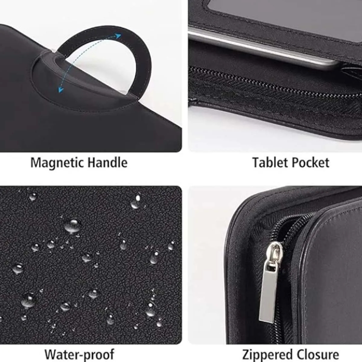 Business Zippered Leather Planner Binder Padfolio Organizer 4