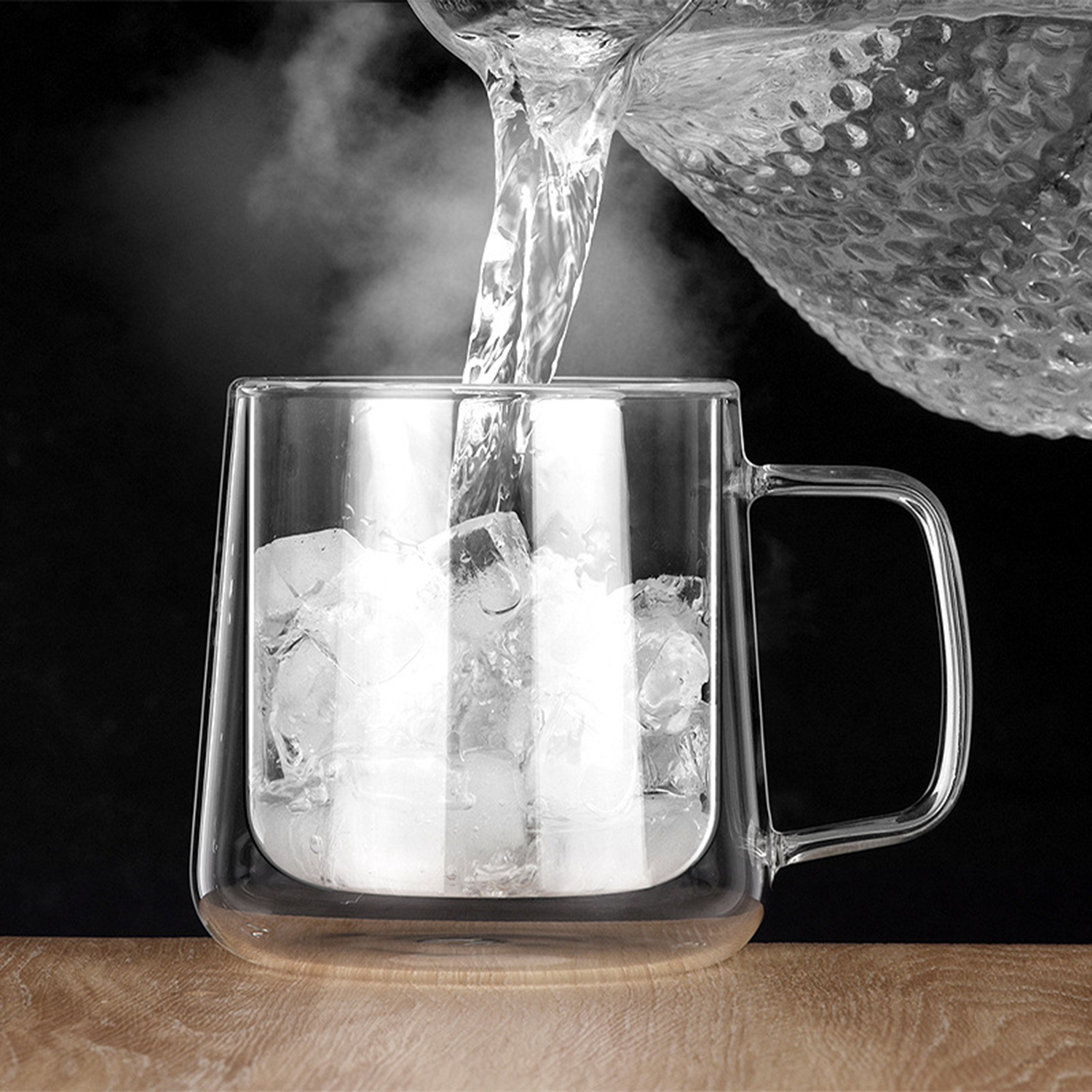 14Oz Clear Heat-Resistant Borosilicate Glass Coffee Mug 6