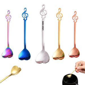 5.31 Inch Music Note Heart Shaped Spoon 2