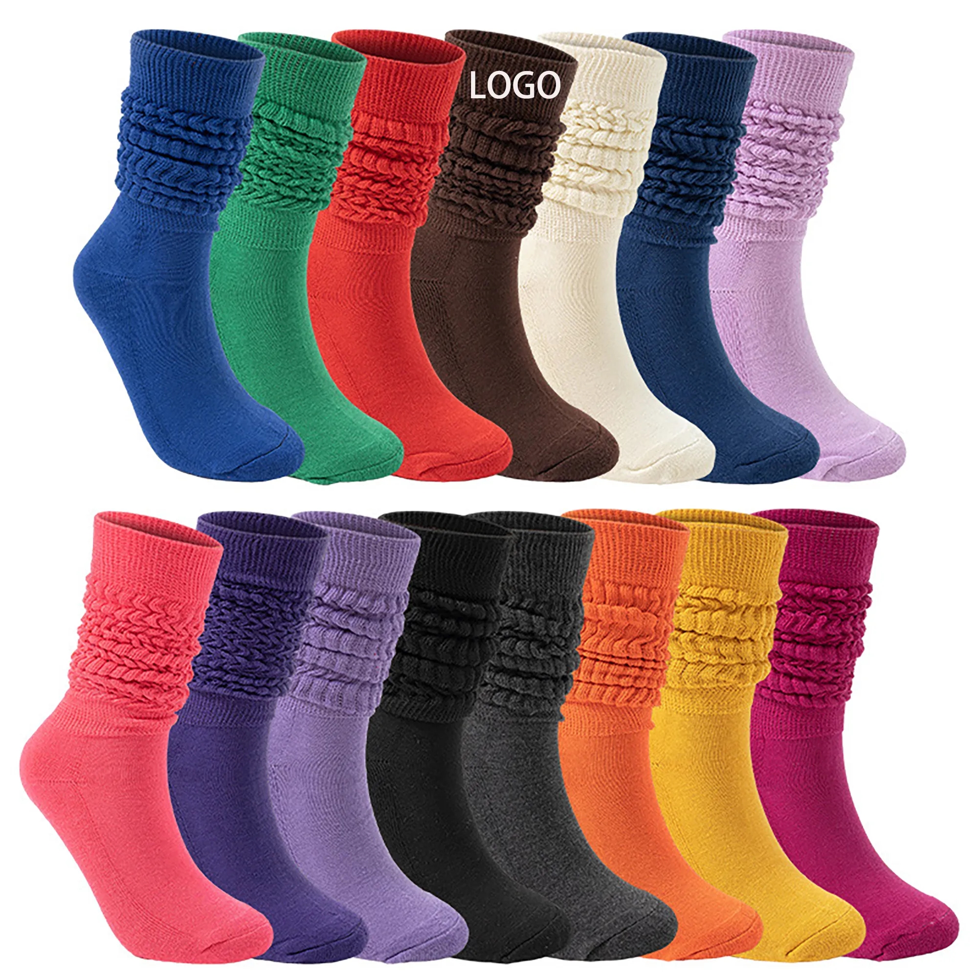 Socks for Women Soft Extra Long Scrunch Knee High