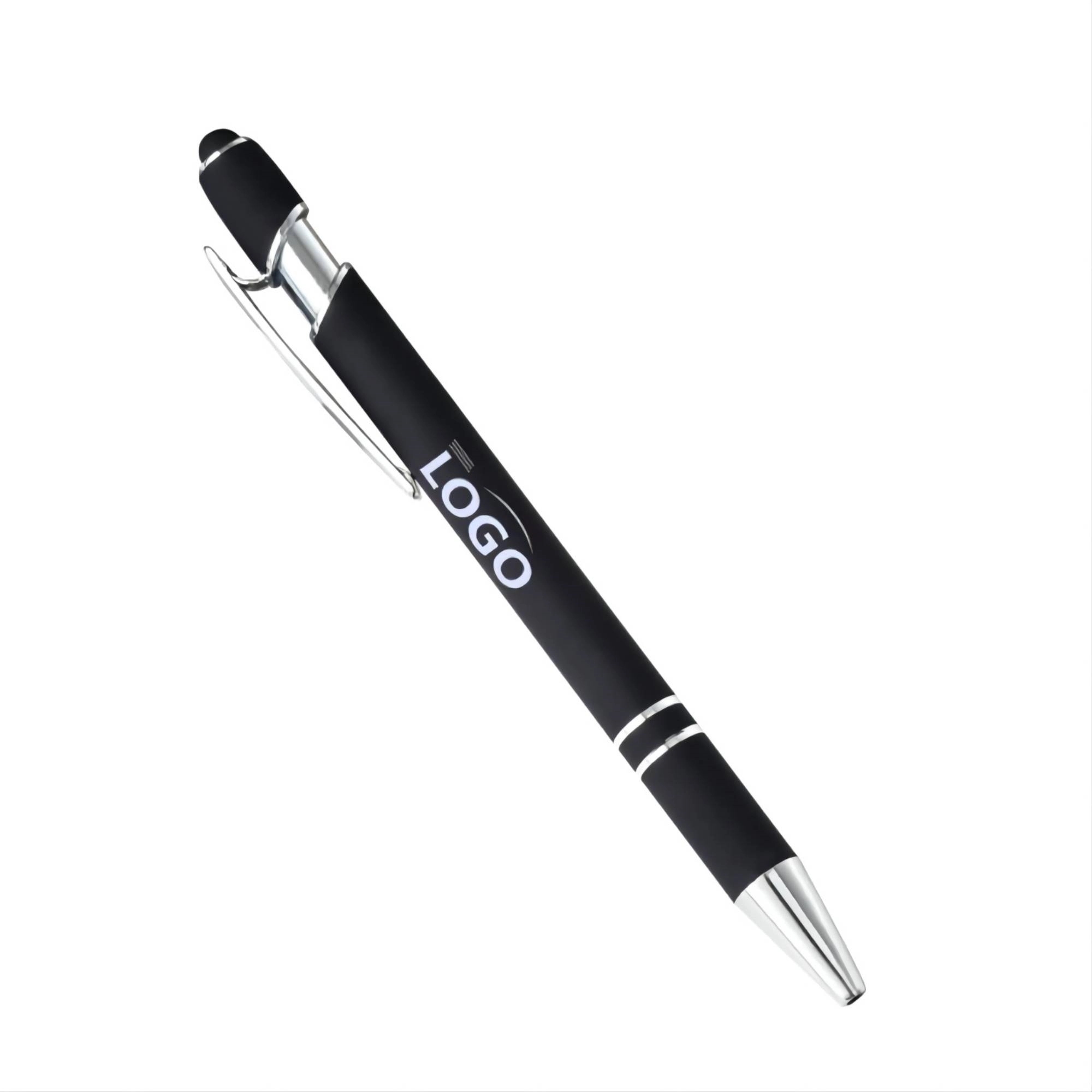 Rubberized Aluminum Click Stylus Pen MOQ 100PCS 4