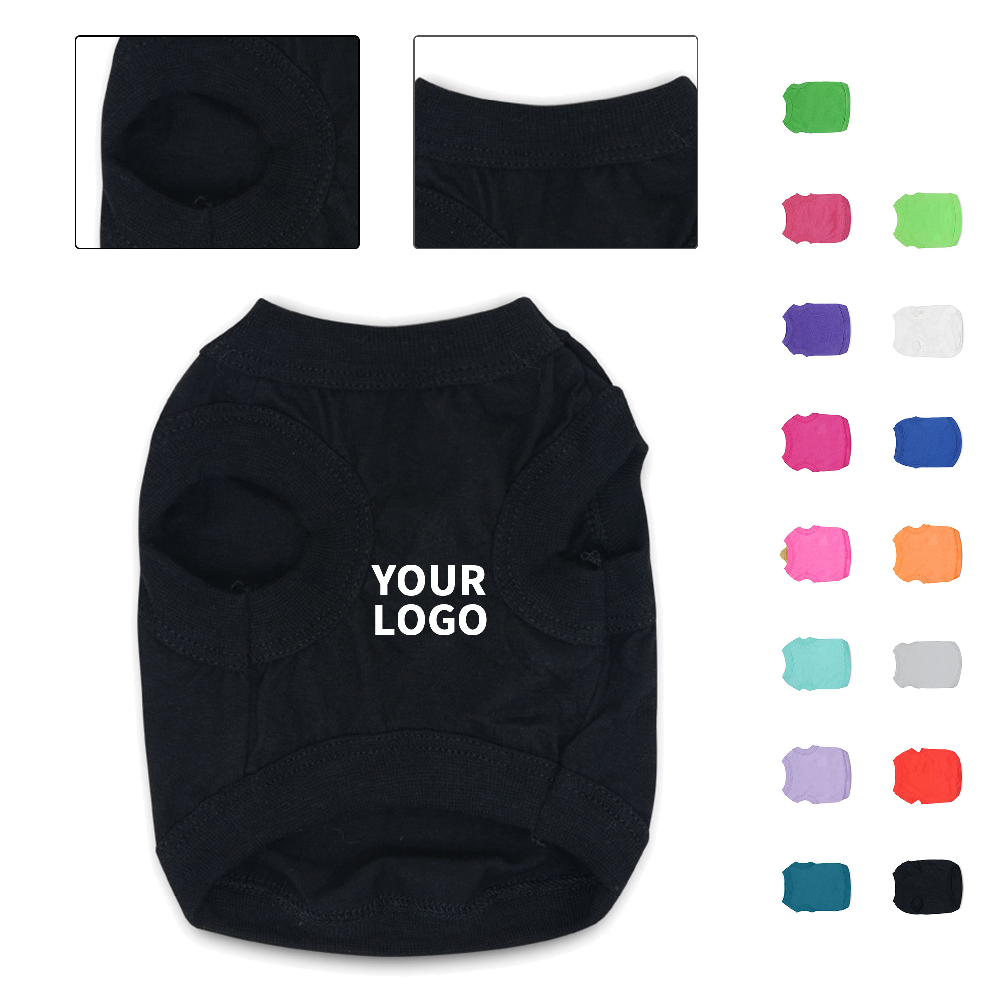 Cotton Pet Tank Top Solid Color 5