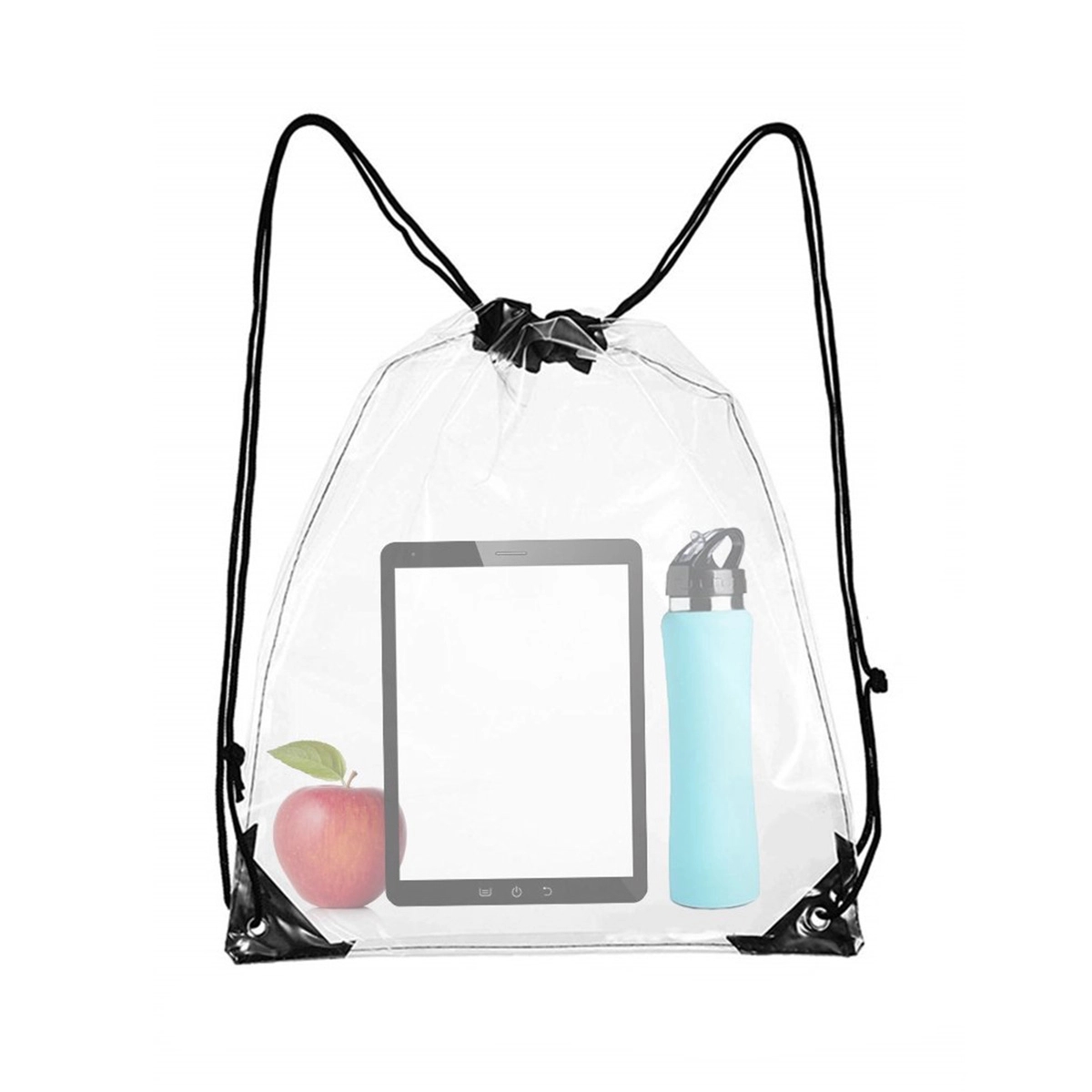 Clear PVC Drawstring Backpack w/ Matching Cinch Bag 4
