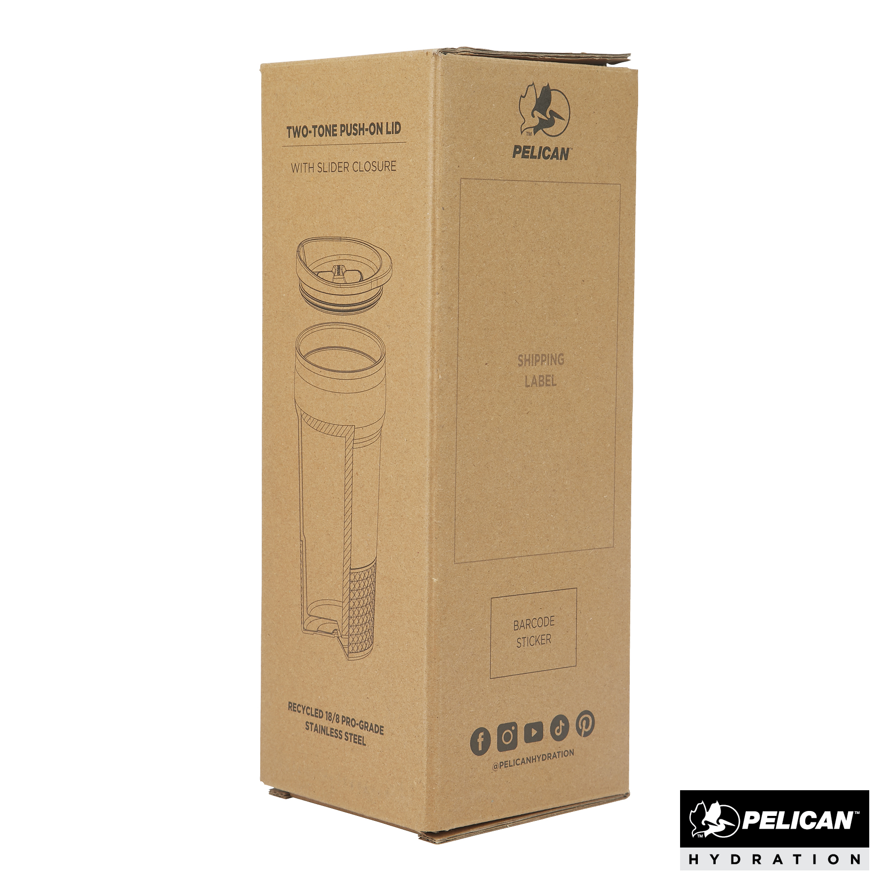 Pelican Cascade™ 22 oz. Recycled Double Wall Stainless Steel Tumbler 107