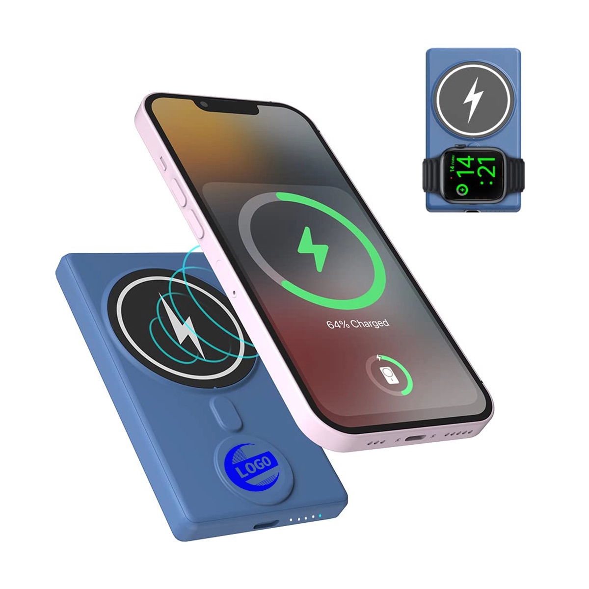 3 in 1 Slim 5000mAh Magnetic Wireless Power Bank 3