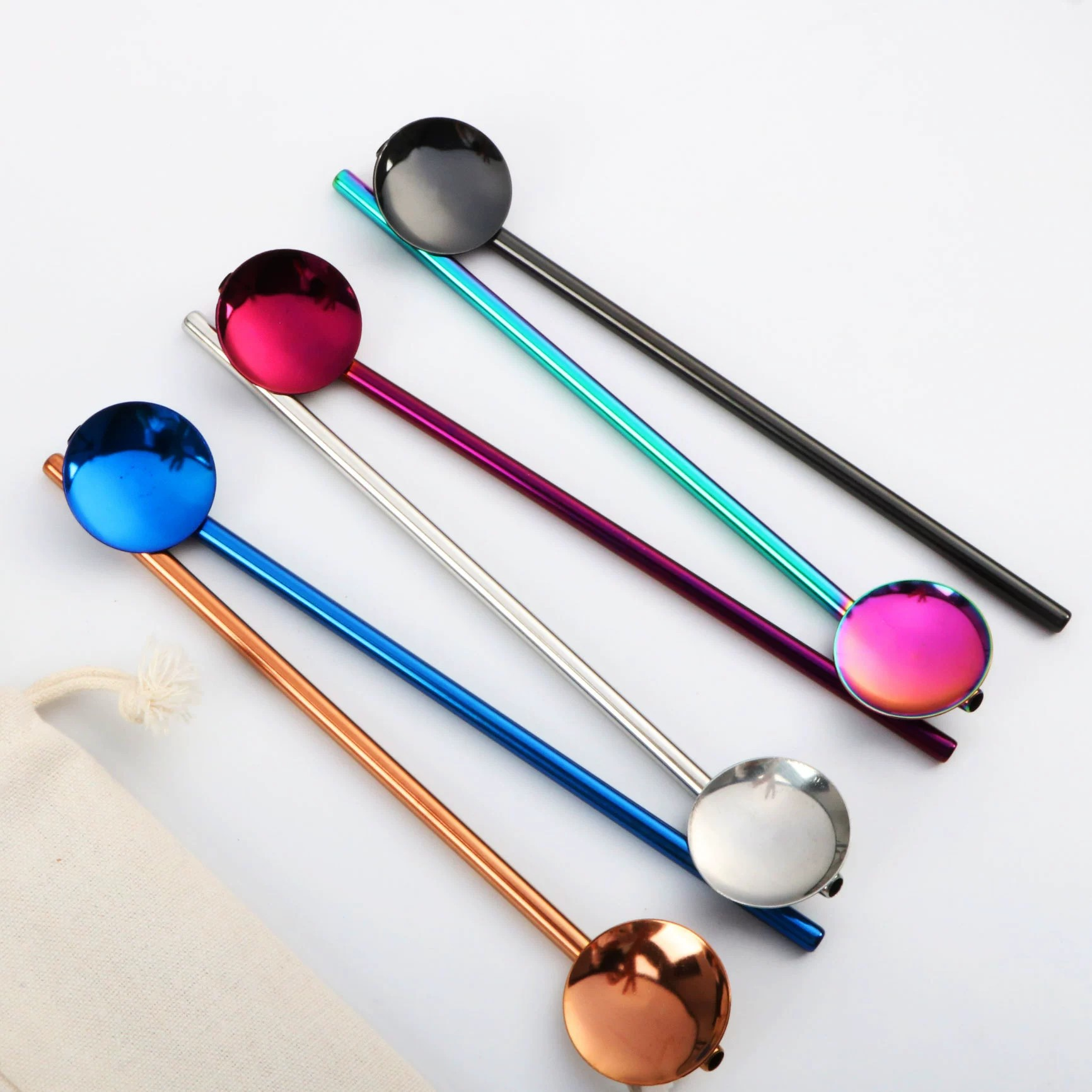 2 in 1 Stainless Steel Spoon Straw 2