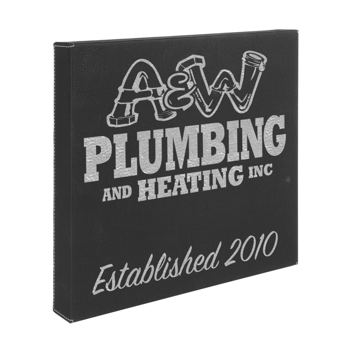 Laser Engraved Leatherette Wall Decor & Plaque (14"x14") 3