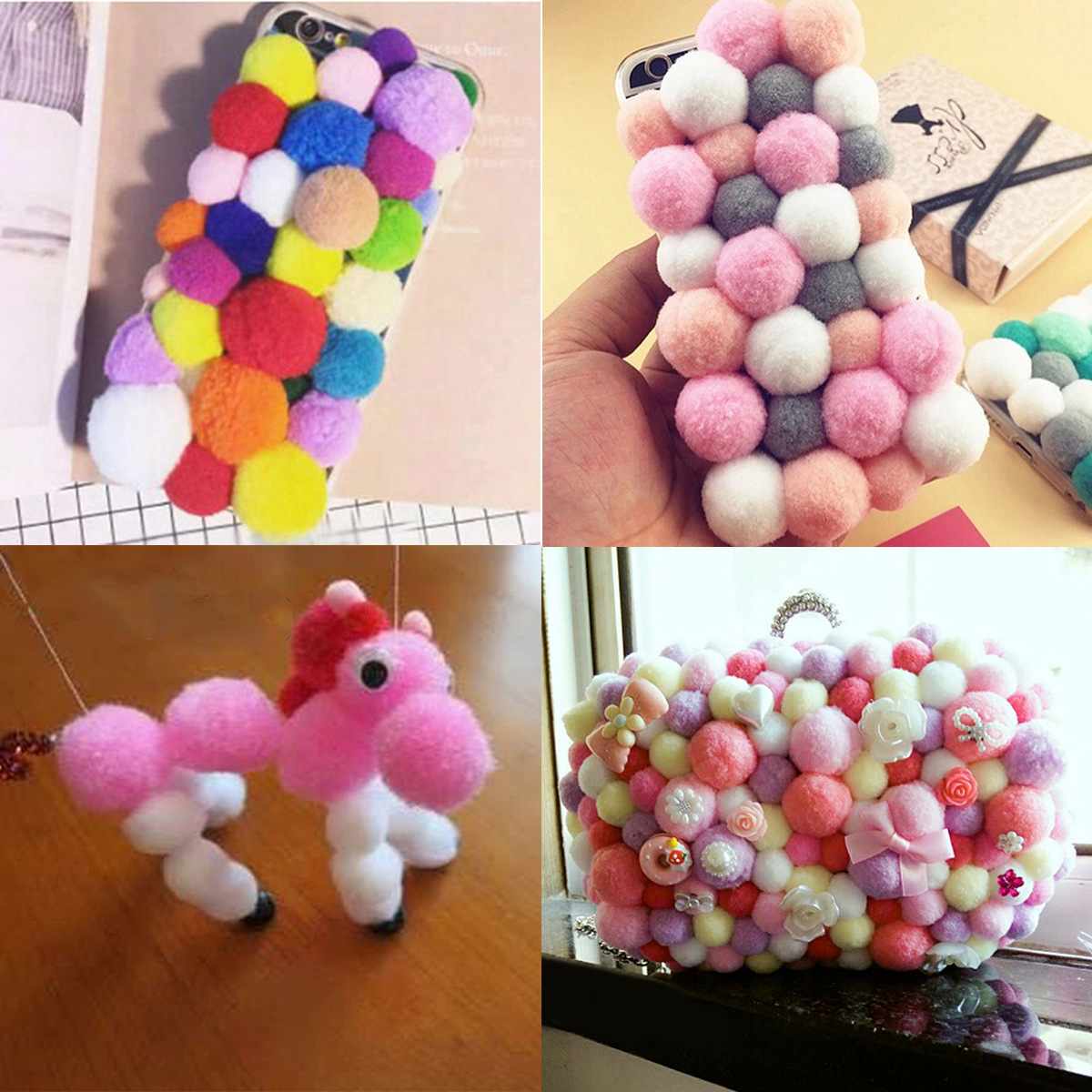 Soft and Fluffy Craft Pom Pom Balls ( 500 pieces ) 34