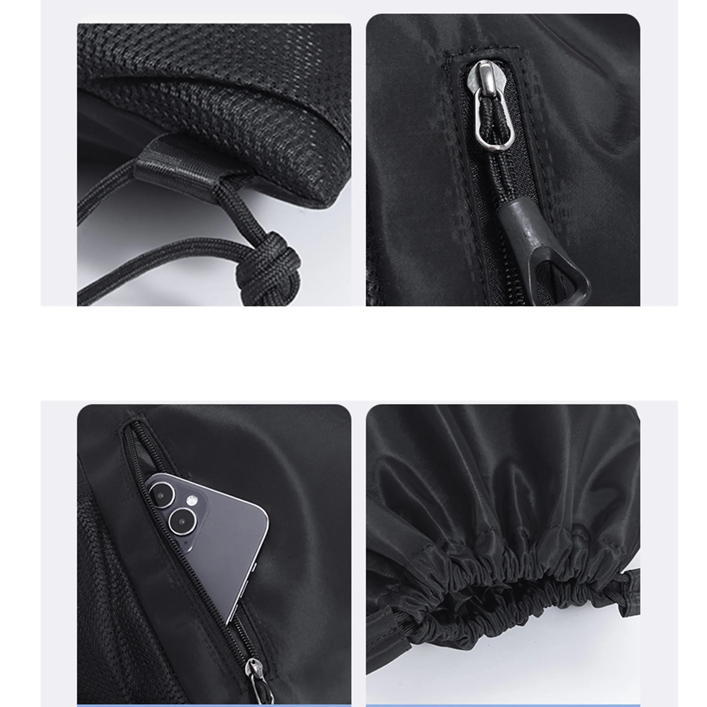 Lightweight Nylon Drawstring Backpack 4