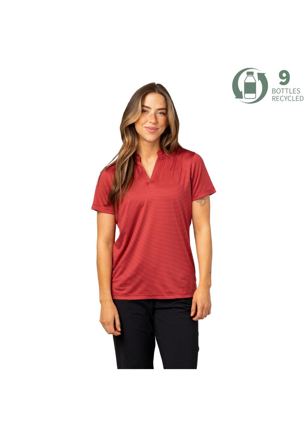 Storm Creek Women's Optimist II Microstripe Short Sleeve Polo 45