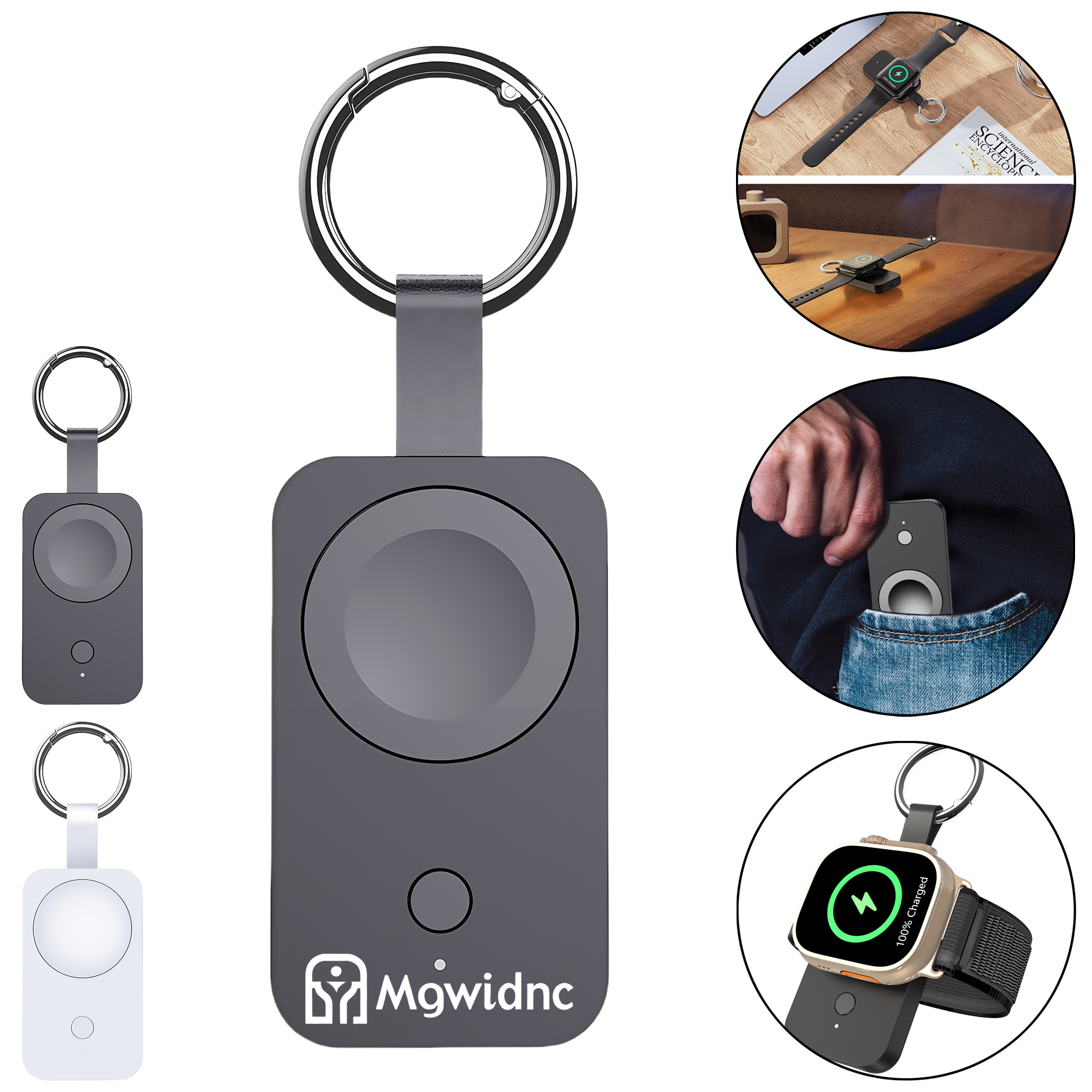 1000MA Magnetic Portable Watch Charger for Wireless Keychain Power Bank, Lightweight
