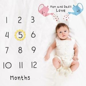 Month Photo Background Baby Milestone Blanket 1