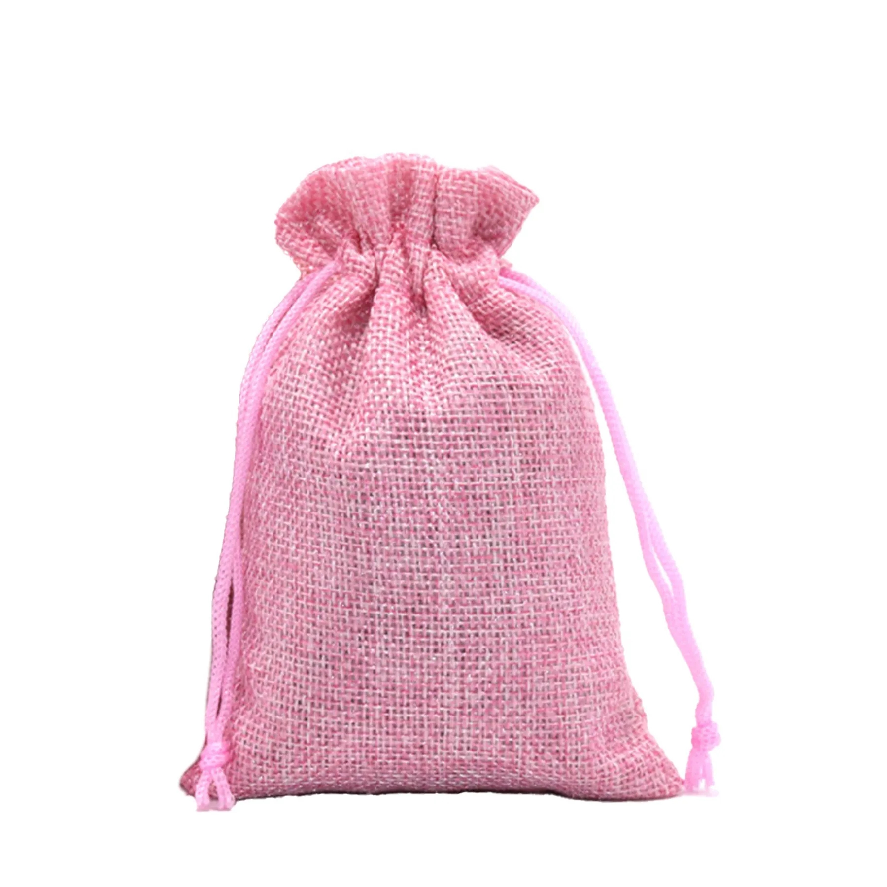 Burlap Drawstring Pocket 16