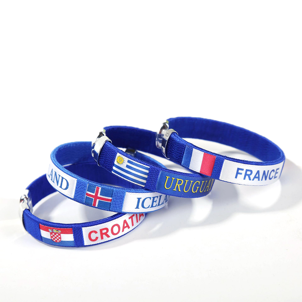 Qatar World Cup National Flag Woven Wristband 4
