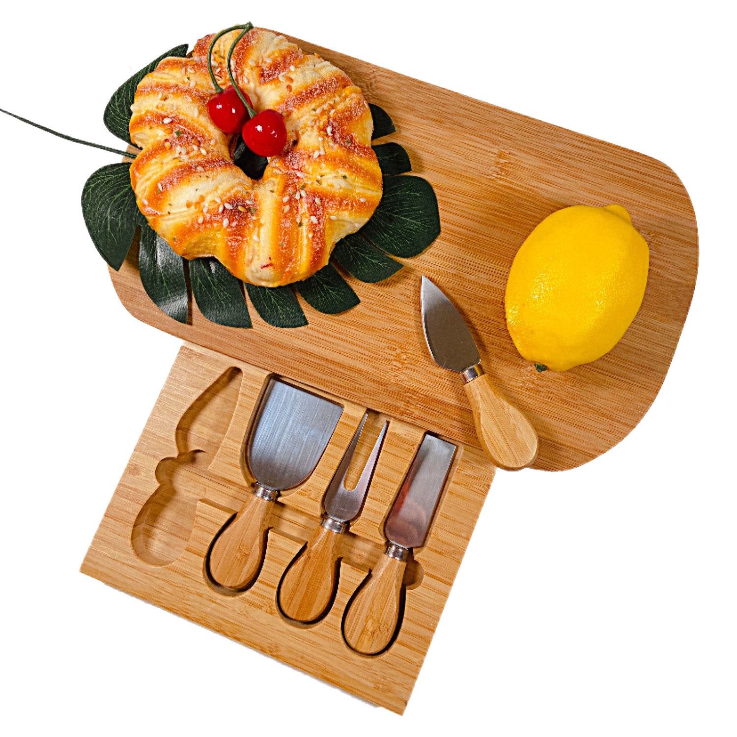 Bamboo Cheese Board Set 2
