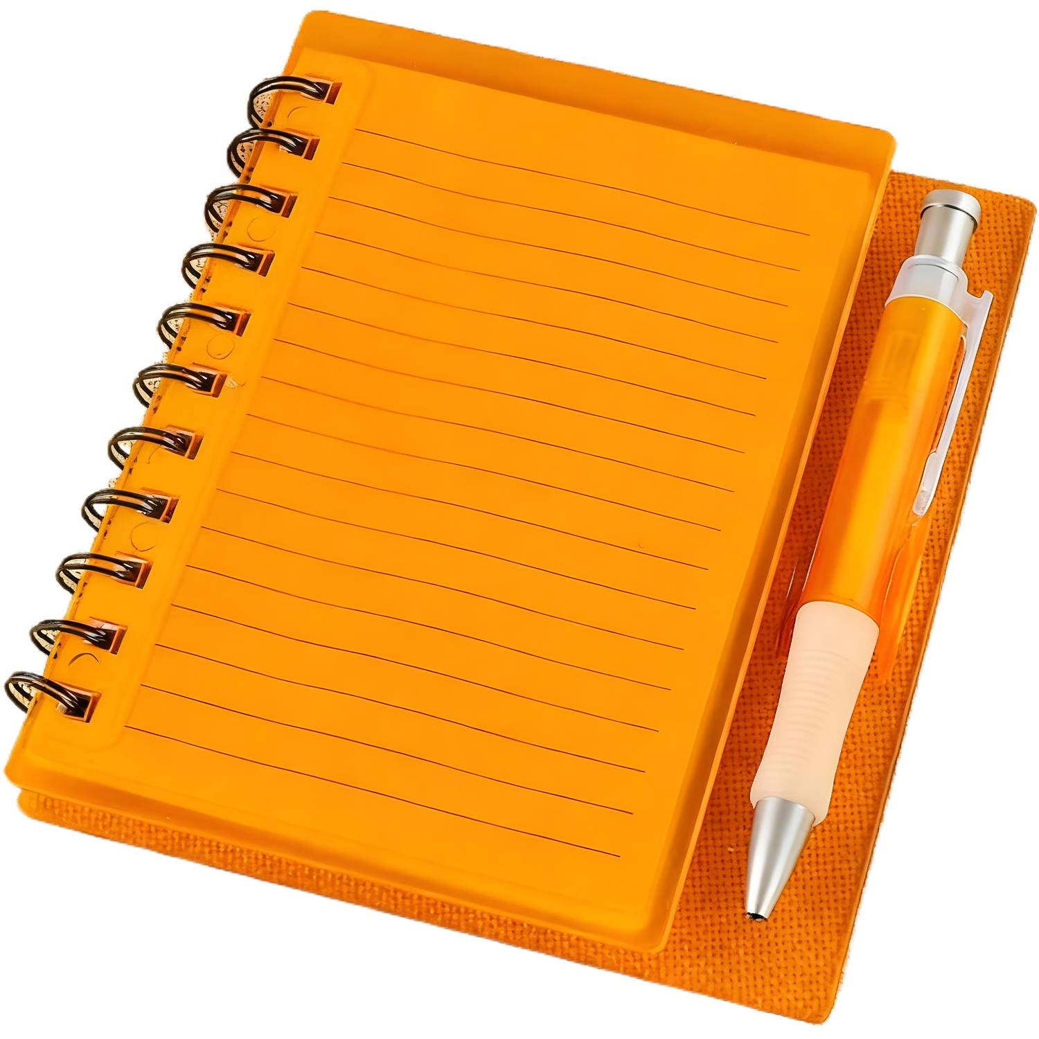 PP Cover Spiral Lined Notebook w/ Pen 6