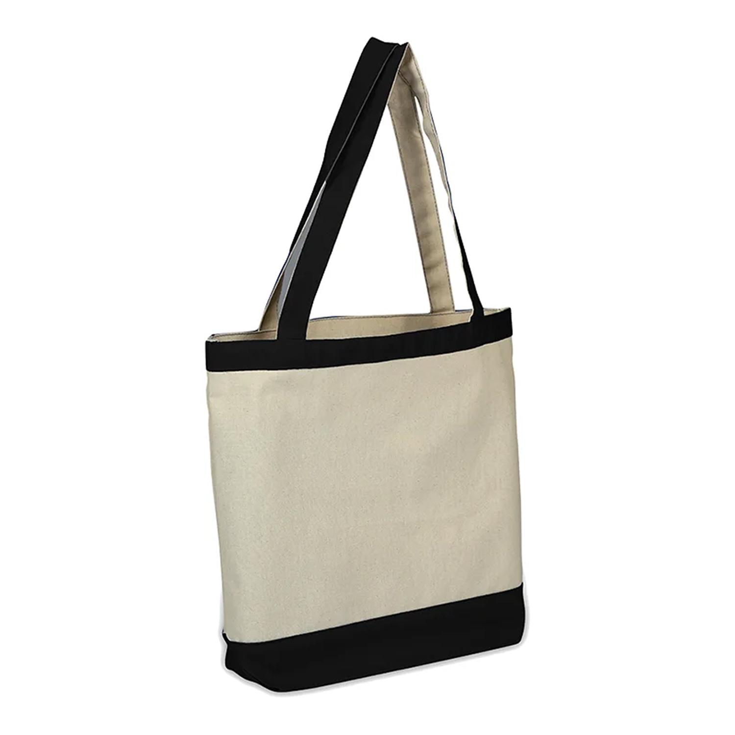 Natural Canvas Tote Bag w/ Colored Accents, custom tote bag with logo imprint 4