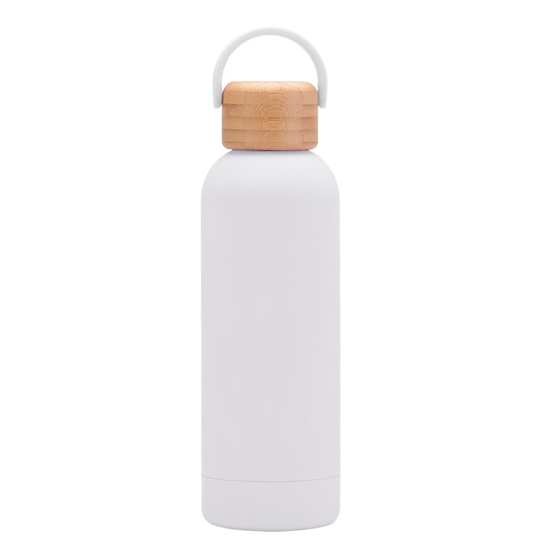 17 oz. Double Wall Stainless Steel Water Bottle w/ Bamboo Lid 21