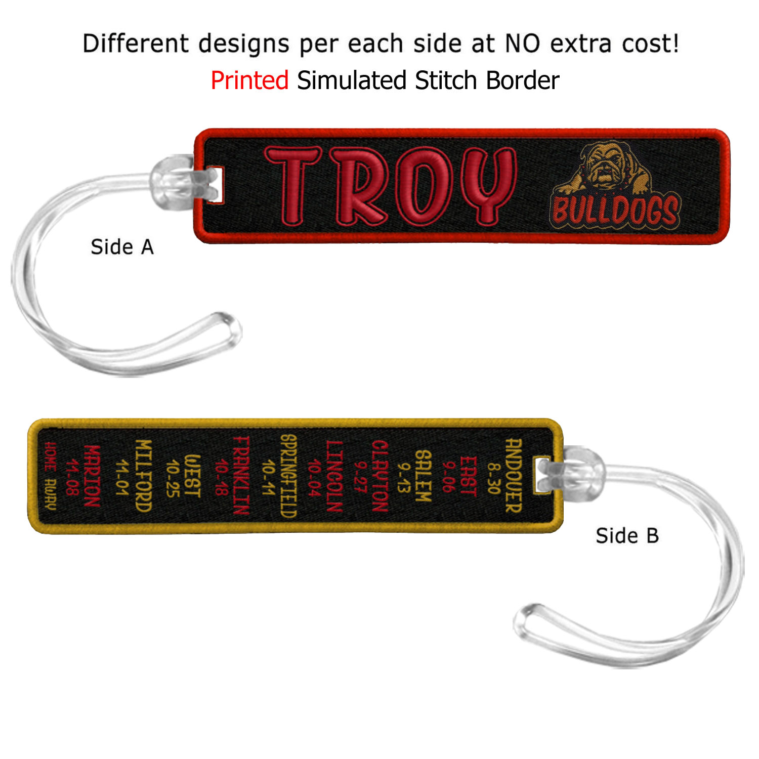 2 Side 4CP Dye Sub Team Tag/Key Ring 8