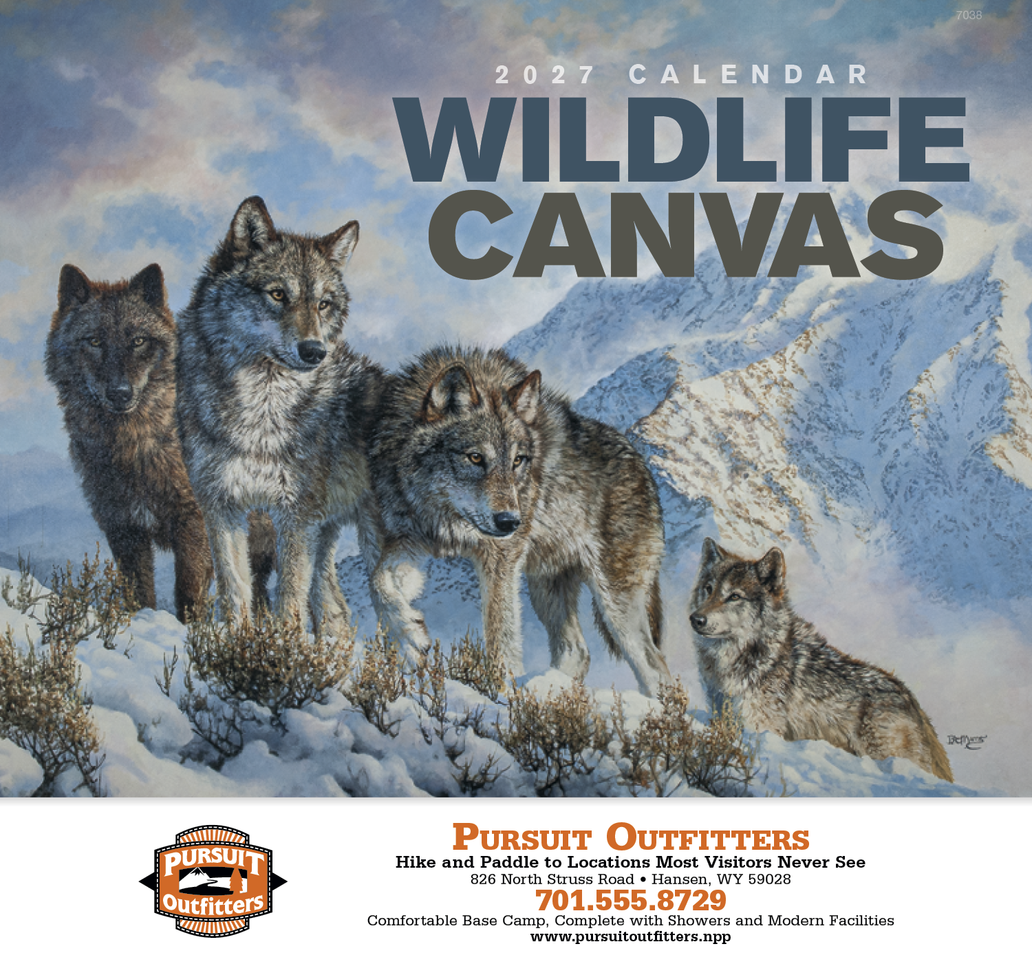 Good Value™ Wildlife Canvas - Stapled Calendar 43