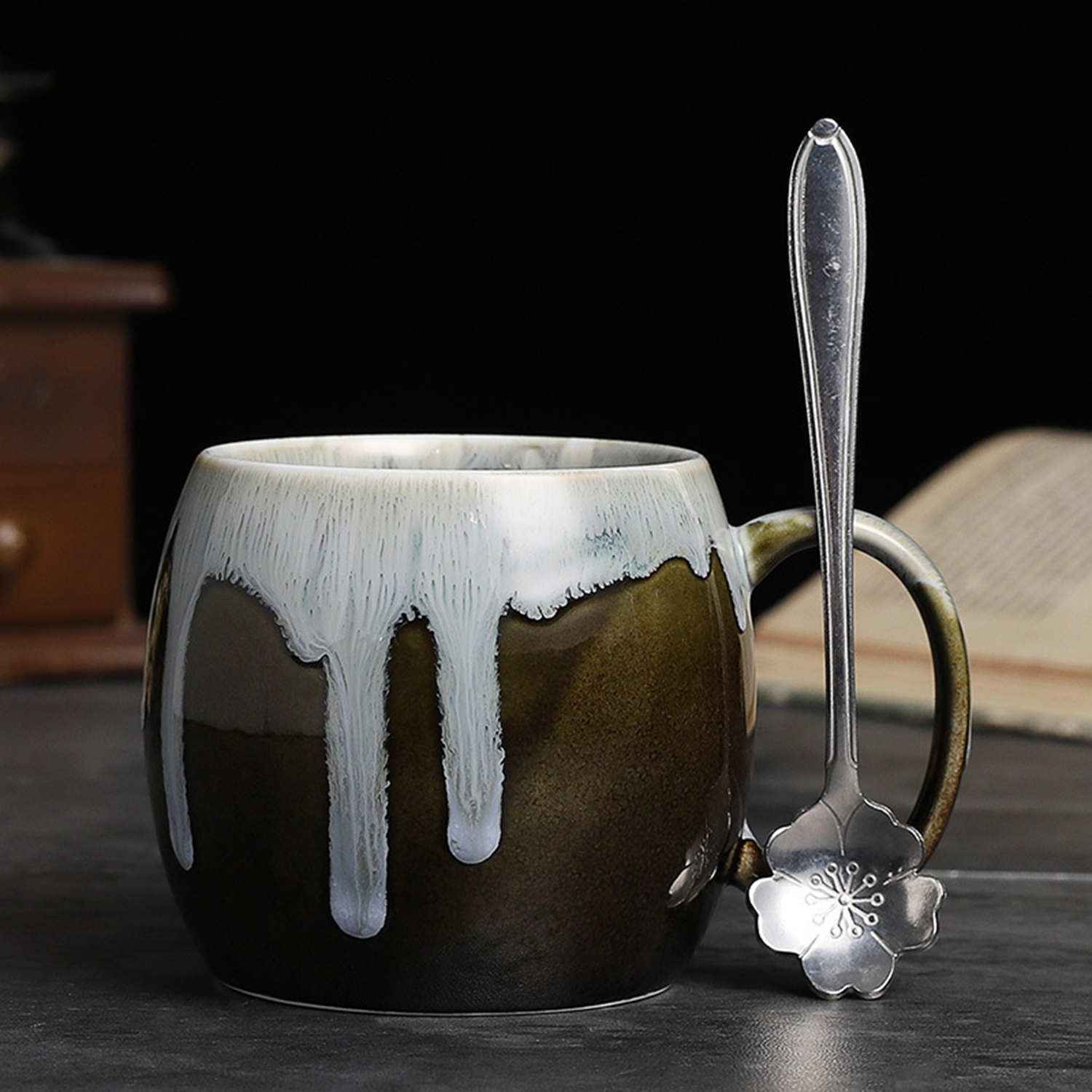 Individuality Creative Ceramic Coffee Oil Drops Mug 6