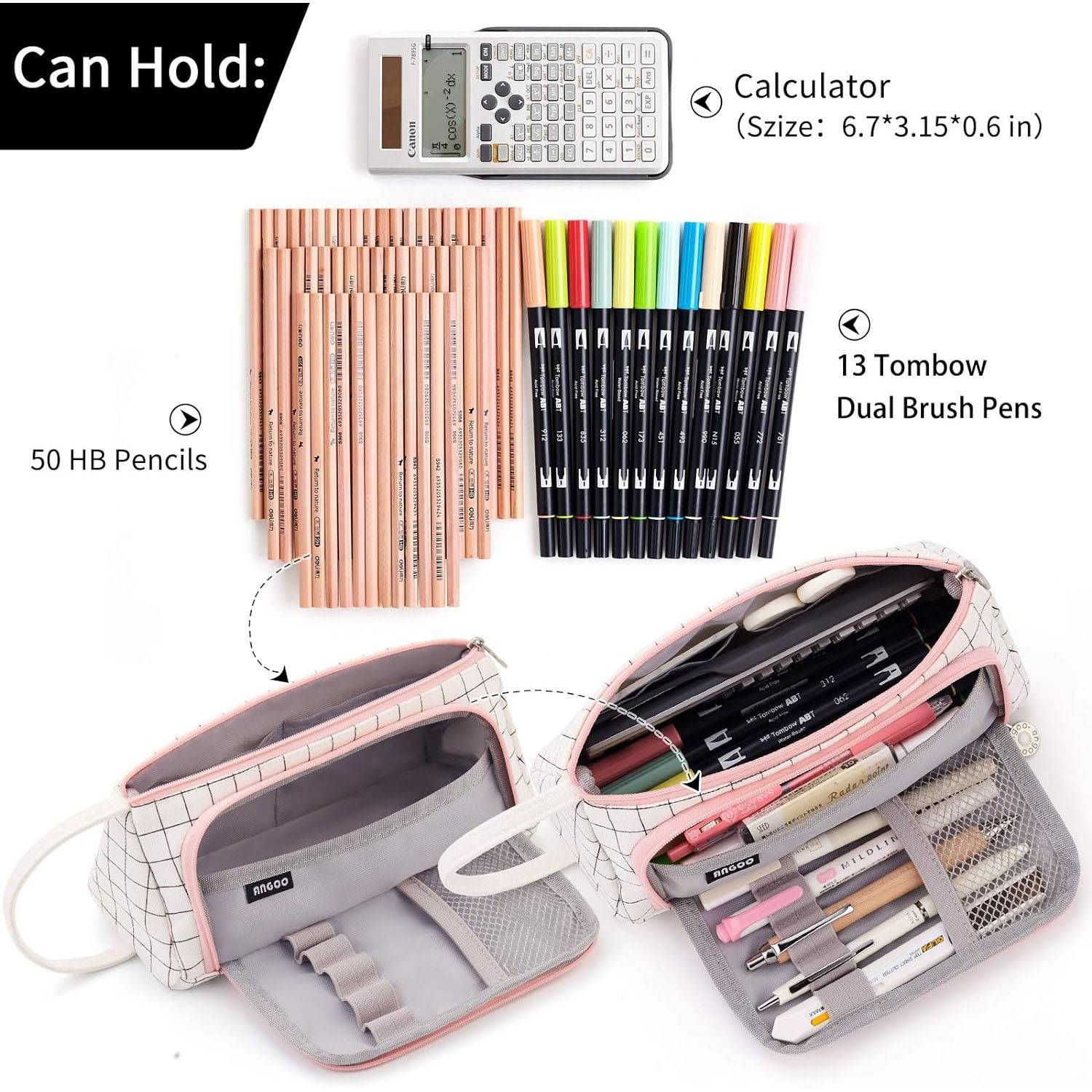 Polyester School Accessories Simple Pencil Bag 4