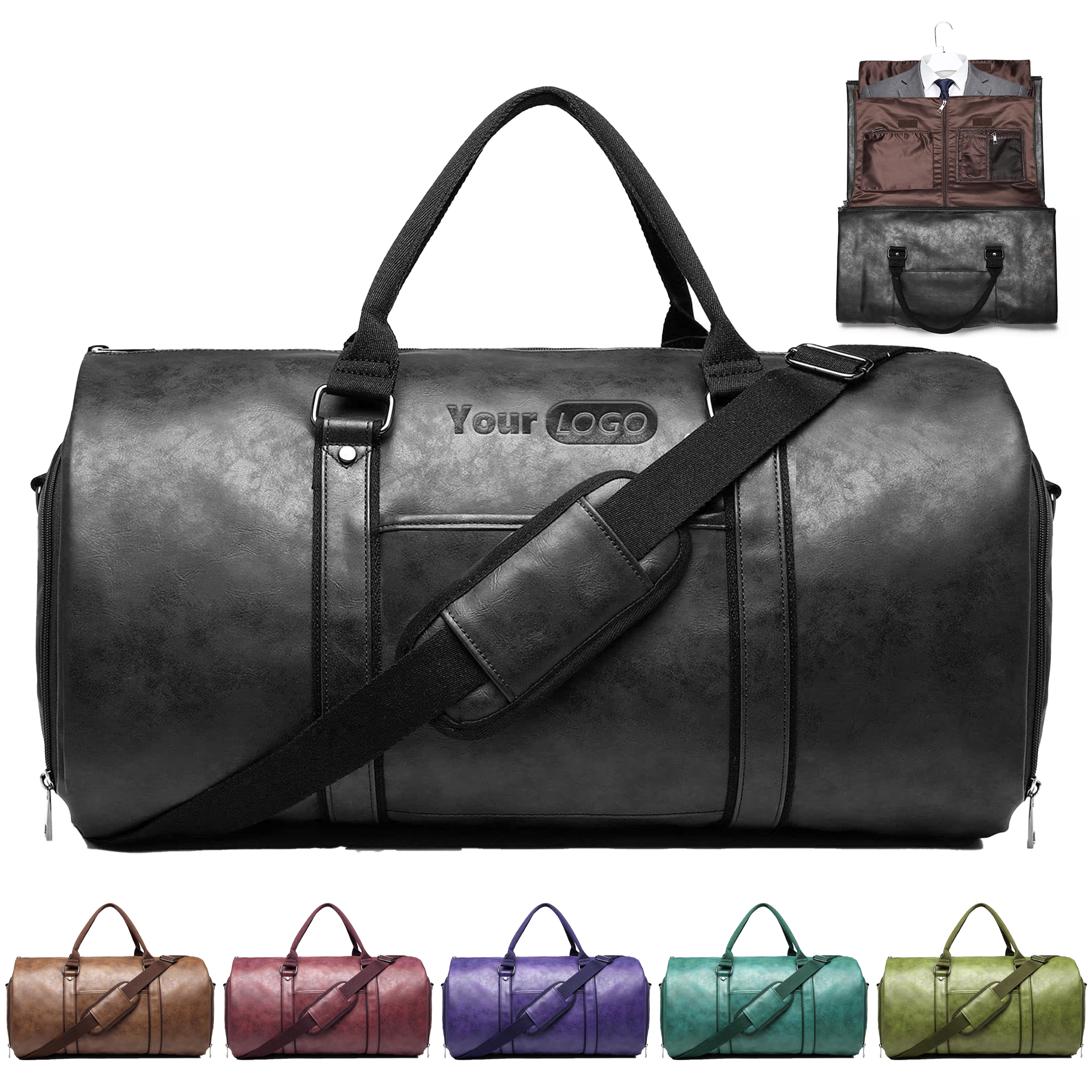 Pu Men'S Travel Compartment Luggage Bag 9