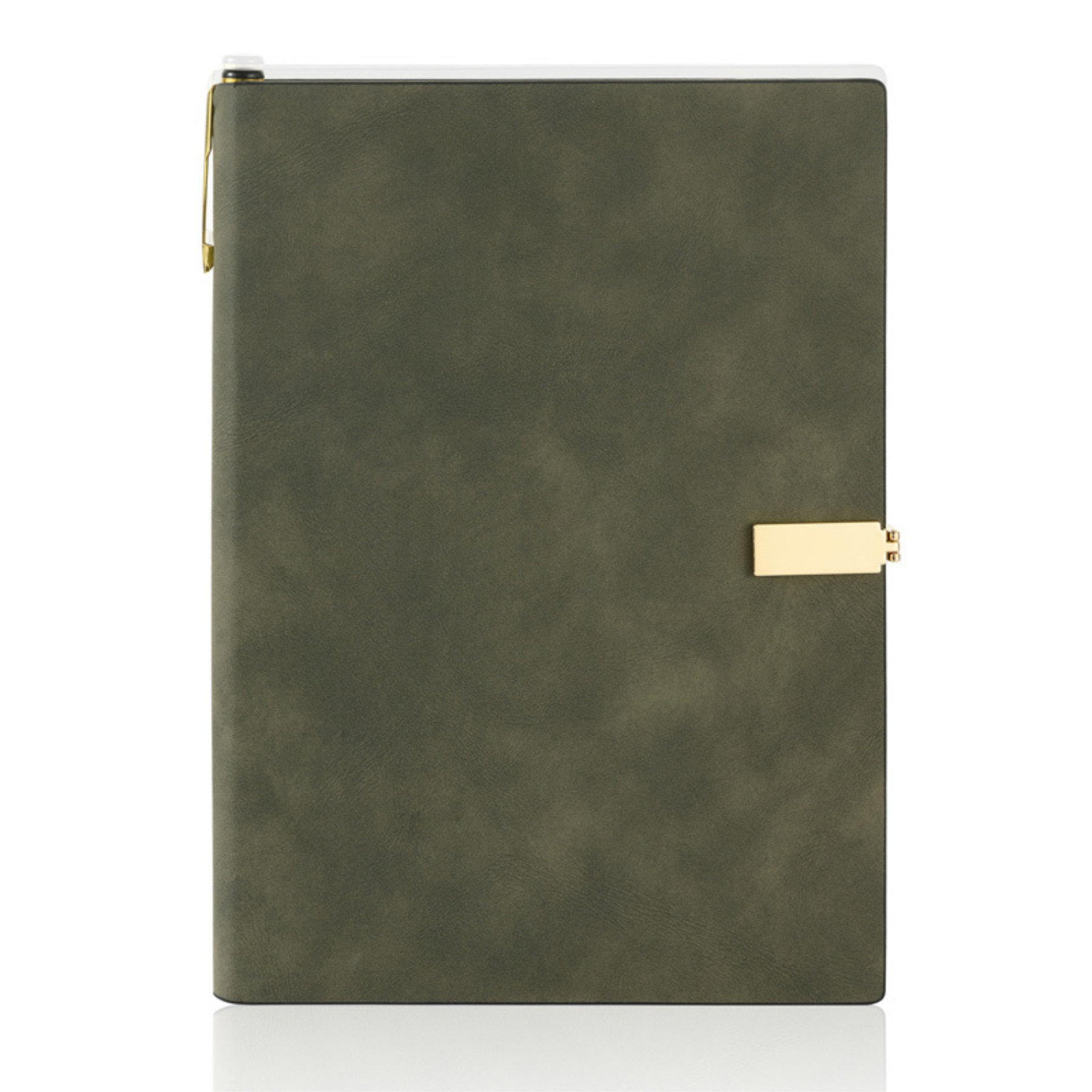 Suede Faux Sheepskin Notebook & Pen 7