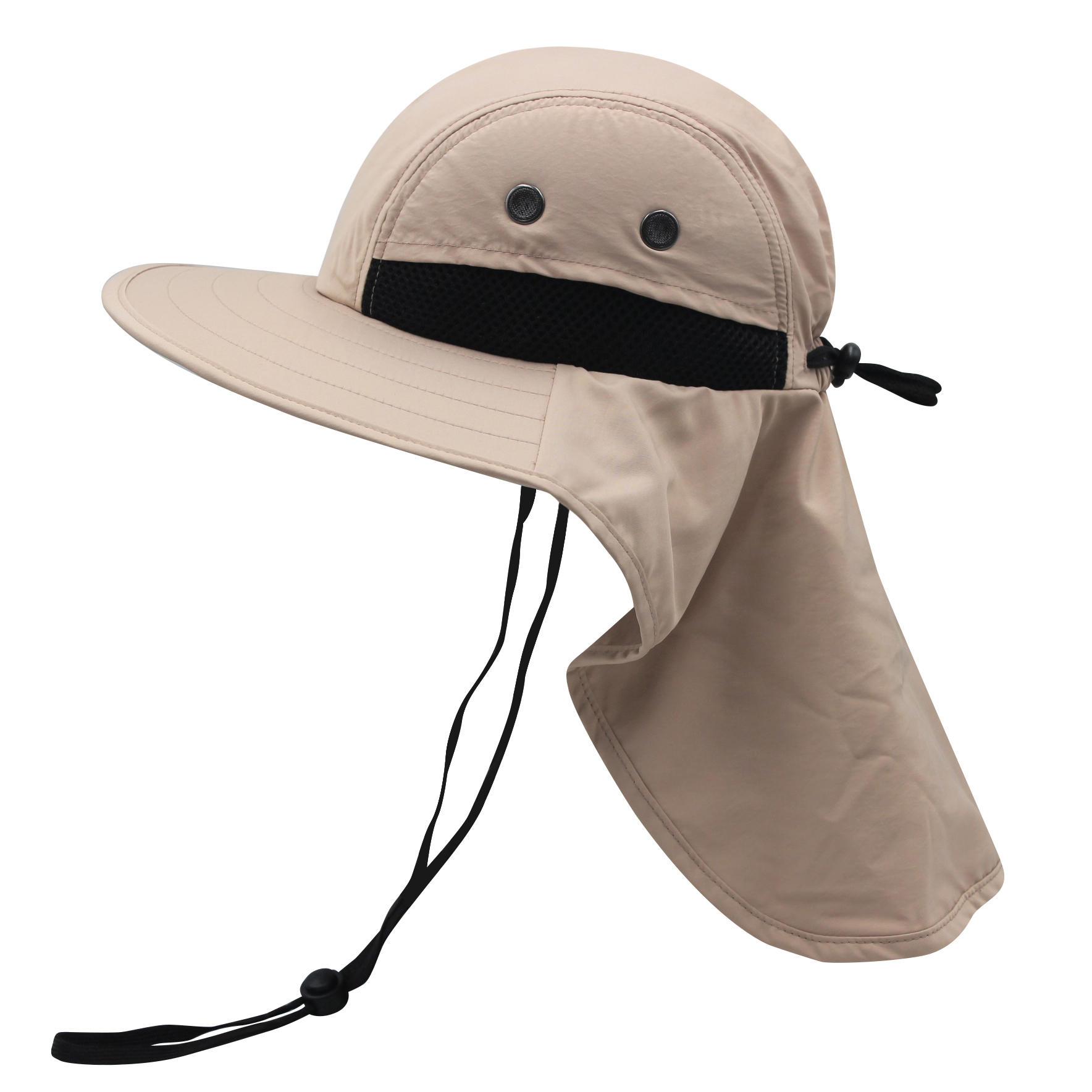 Safari boonie flap back hat with hidden pocket