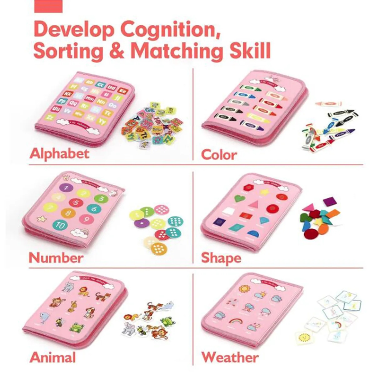 Busy Board - 7 in 1 Toddler Learning Activities Toys 7