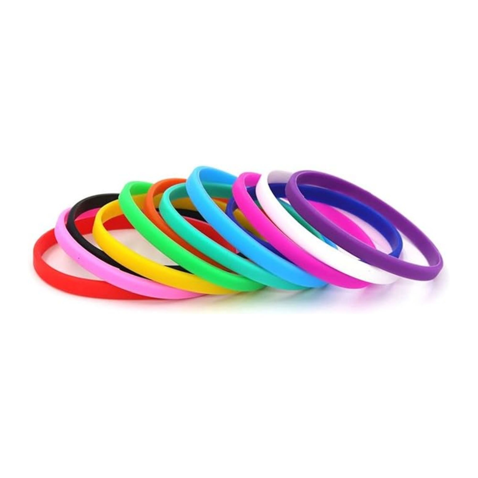 Custom Solid Color Thin Silicone Wristband
