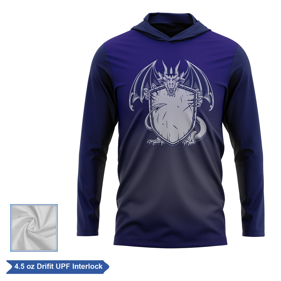 Sublimation UPF DriFit Long Sleeve Hooded T-Shirt - Men, 2
