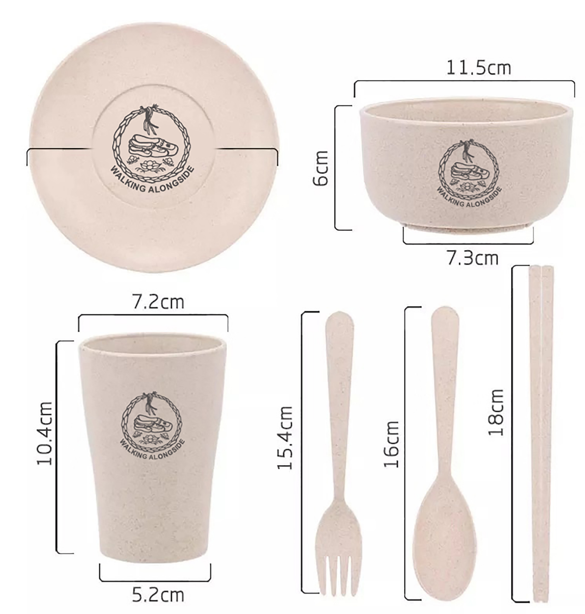 Wheat Straw Tableware Set 2