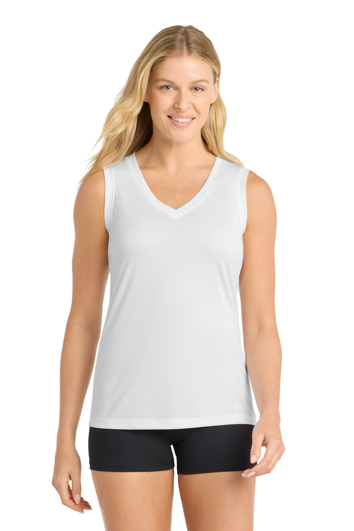 Sport-Tek Women's Sleeveless PosiCharge Competitor V-Neck Tee. LST352 49