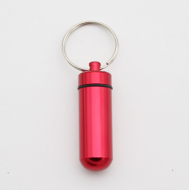 Aluminum Alloy Pill Storage Keychain 7