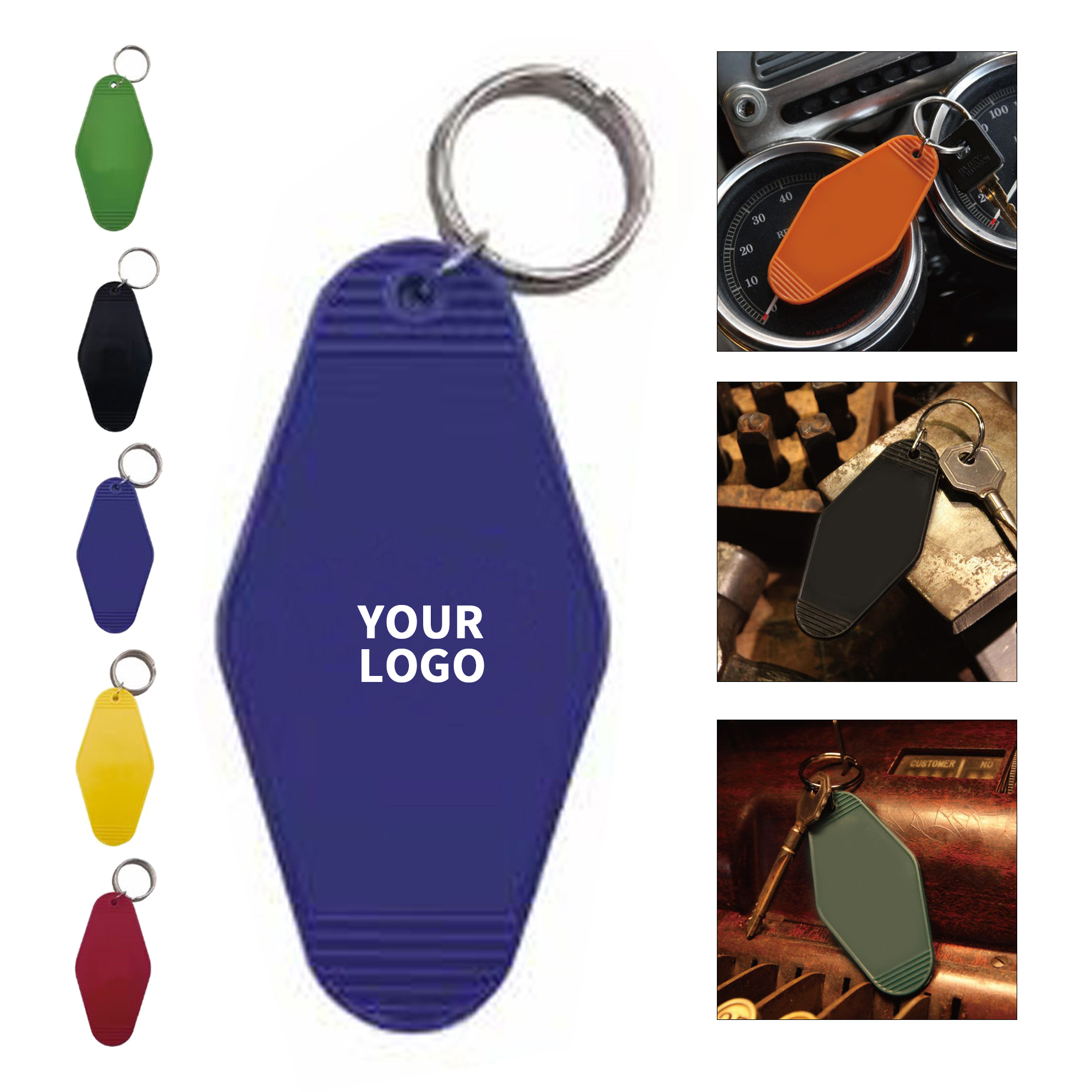 ABS Material Hotel Keychain Vintage Style Design 8