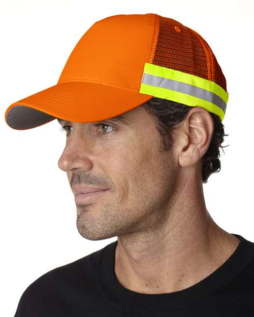 Trucker Reflector High-Visibility Constructed Cap - TR102 3