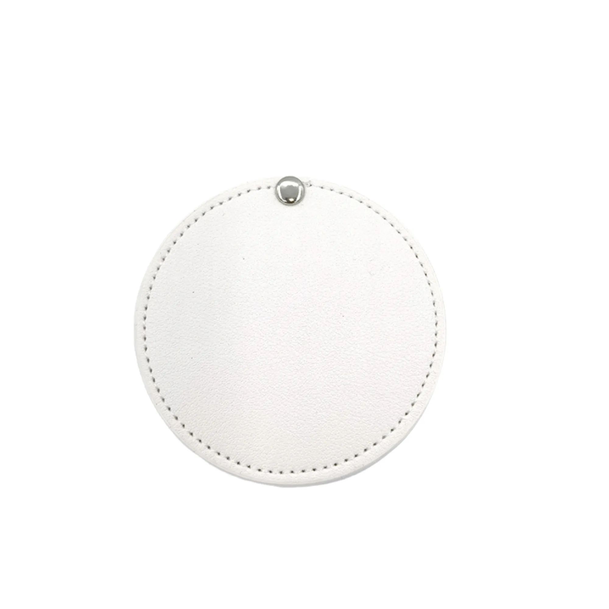 Round Leather Portable Rotating Makeup Mirror 5