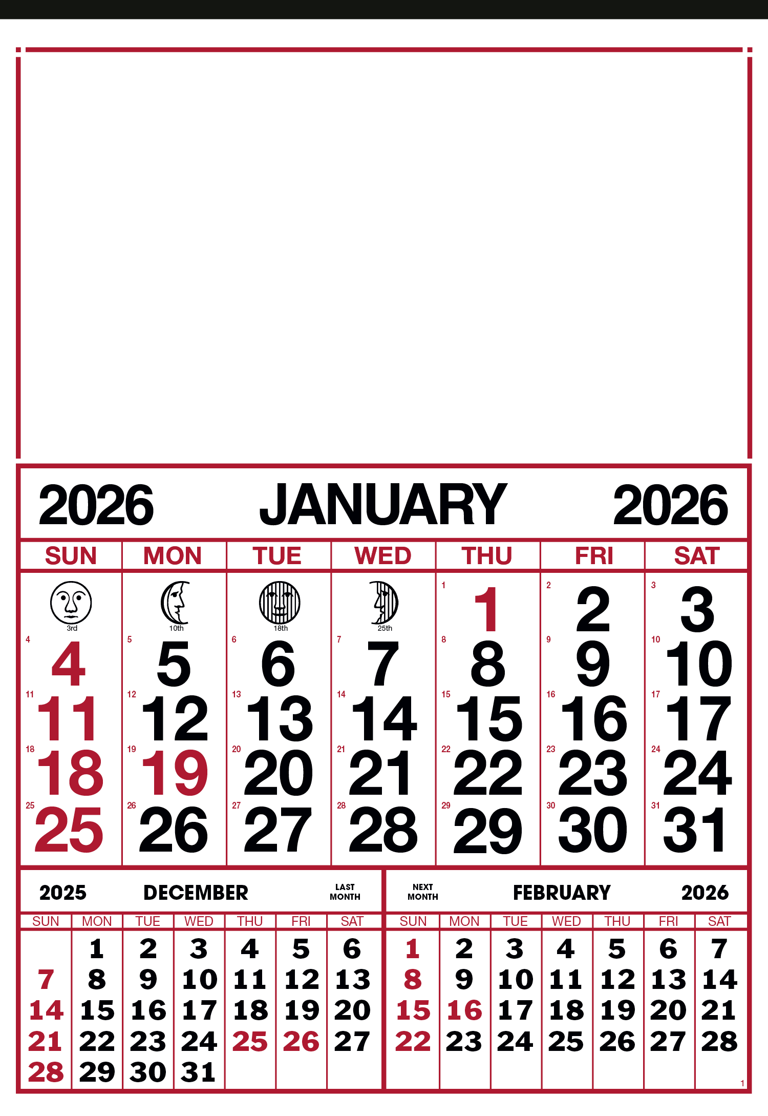 Skinner & Kennedy® Commercial 12-Sheet Calendar 12
