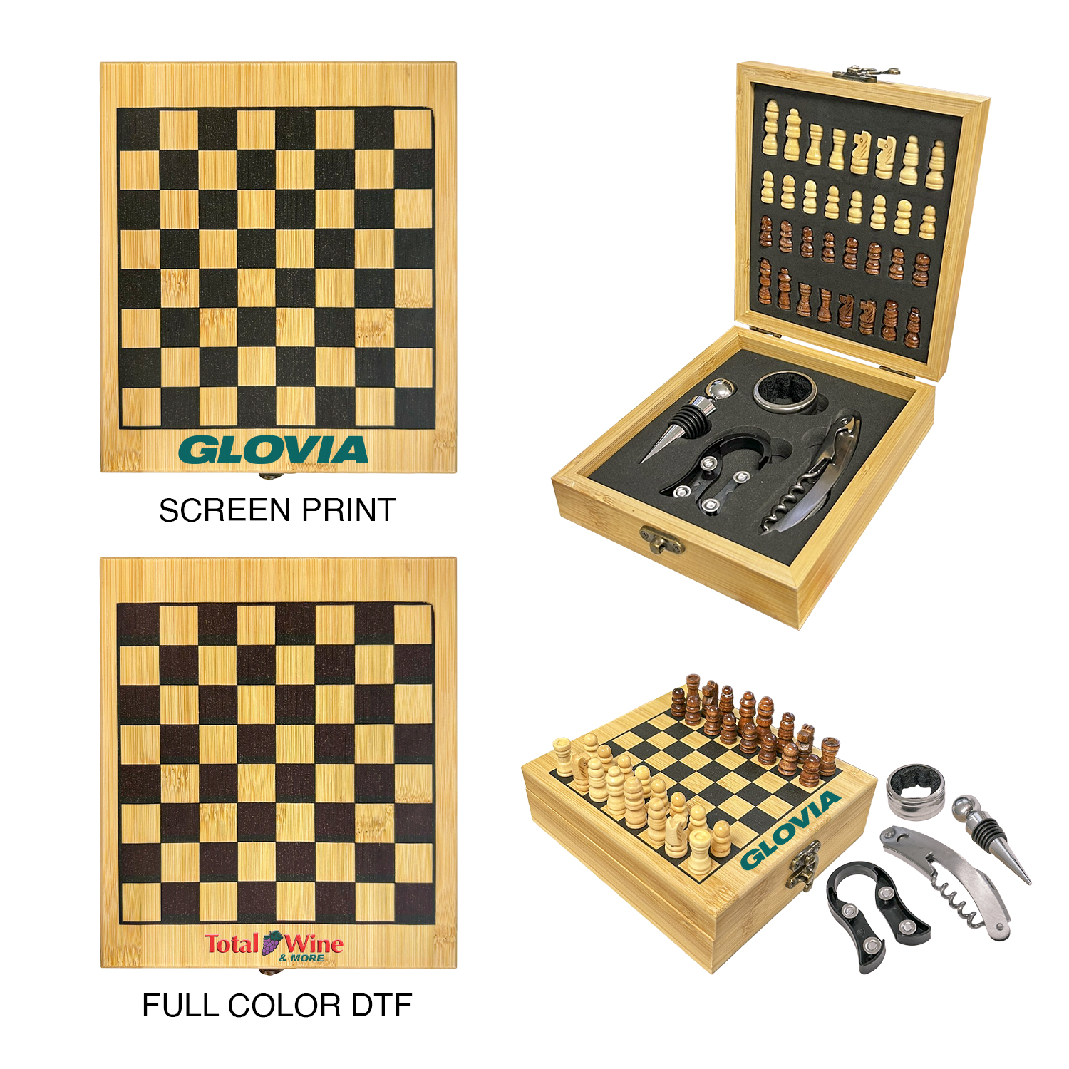 Chess Board & Wine Set 1