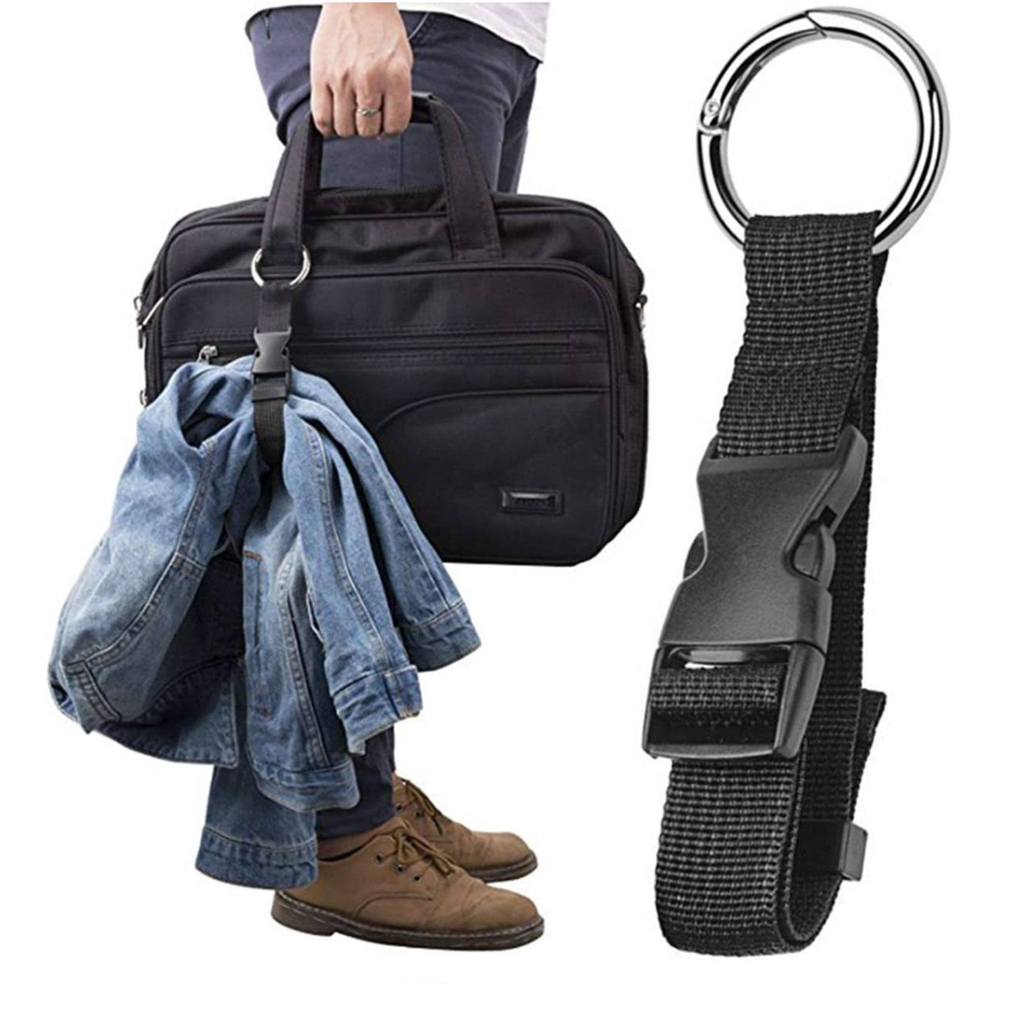 Adjustable Hands-Free Nylon Luggage Strap with Buckle Clip 2