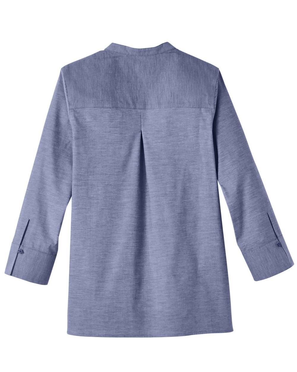 Women's Crown Collection® Stretch Pinpoint Chambra Three-Quarter Sleeve Shirt - DG562W 14