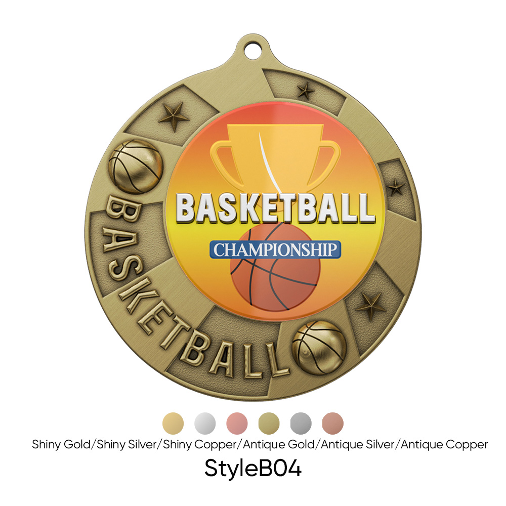 2" UV Printed Basketball Medals 8