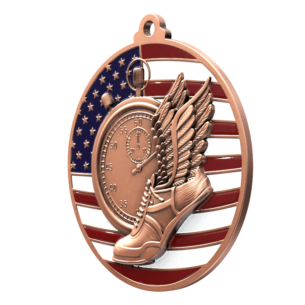 Track Patriotic Medallion (2-3/4") 6