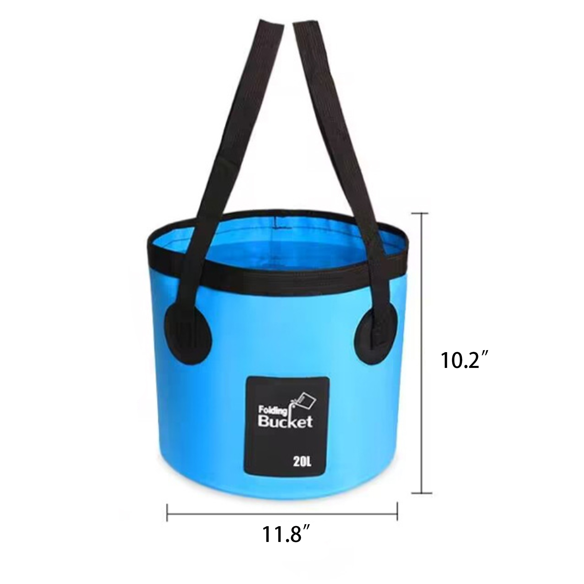 20L Outdoor Portable Collapsible Camping Bucket With Handle 3