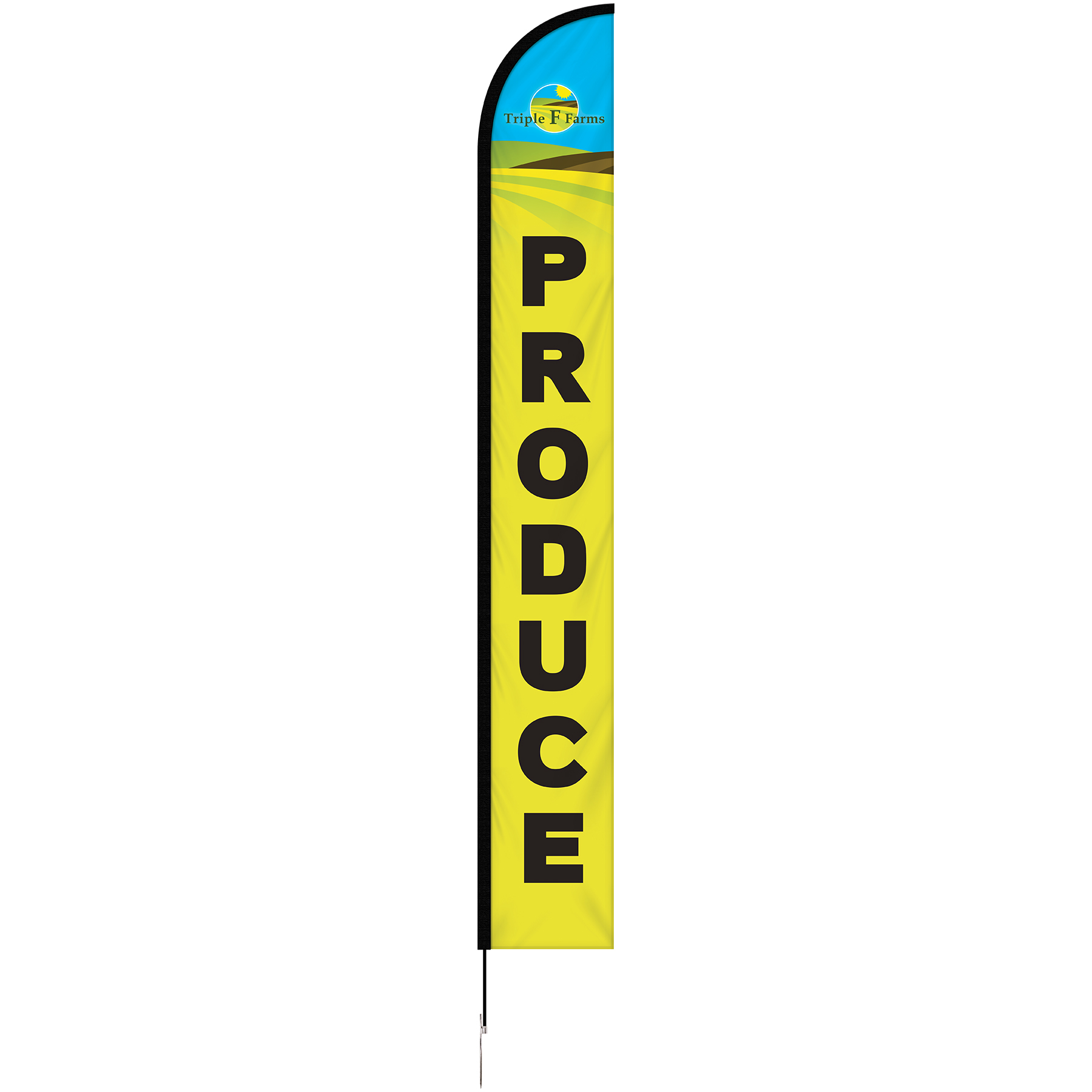 15' Single Reverse Portable Half Drop Banner w/ Hardware Set 10