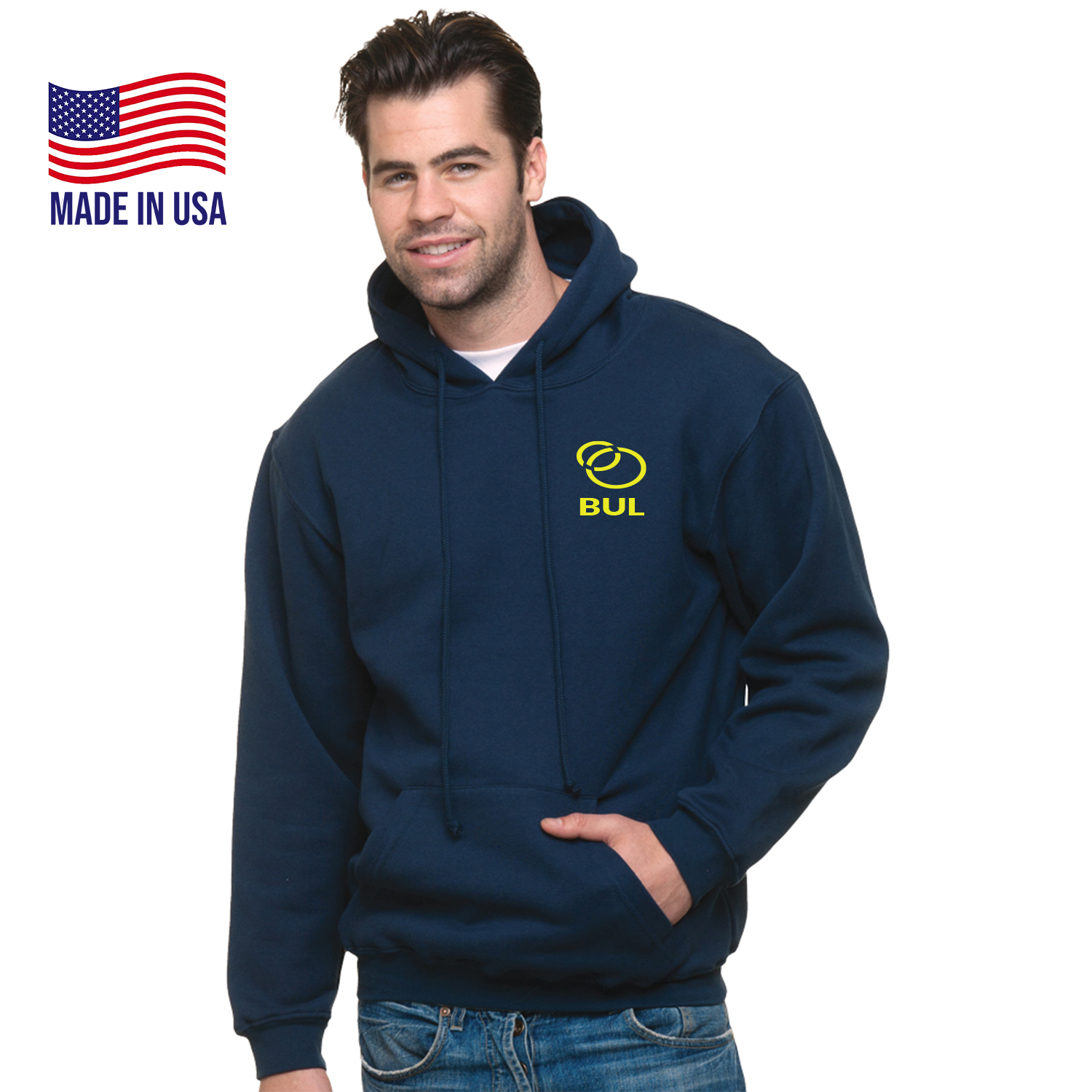 100% USA-Union Made Snug Fit Pullover Hoodie 1